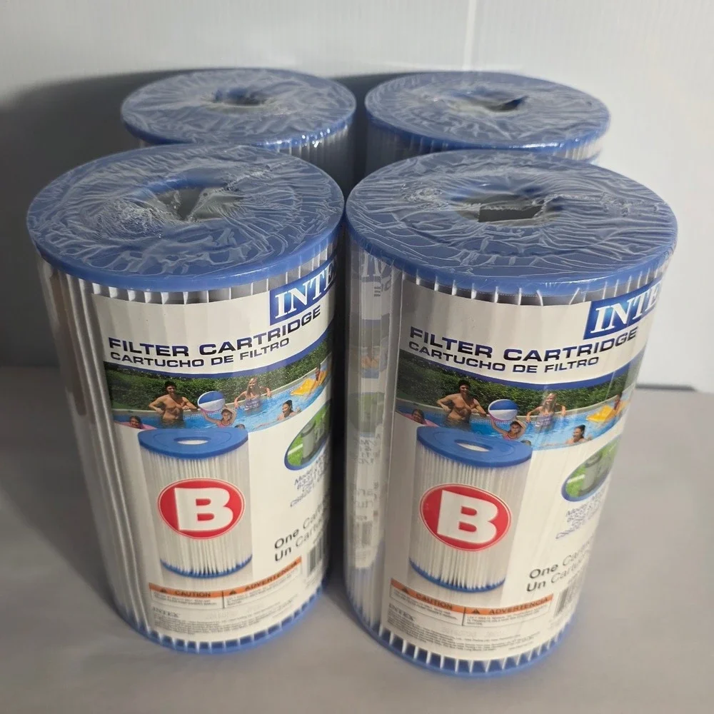 4 Pack Intex Filter Cartridge Type B 29005 For Pools Spa Pumps
